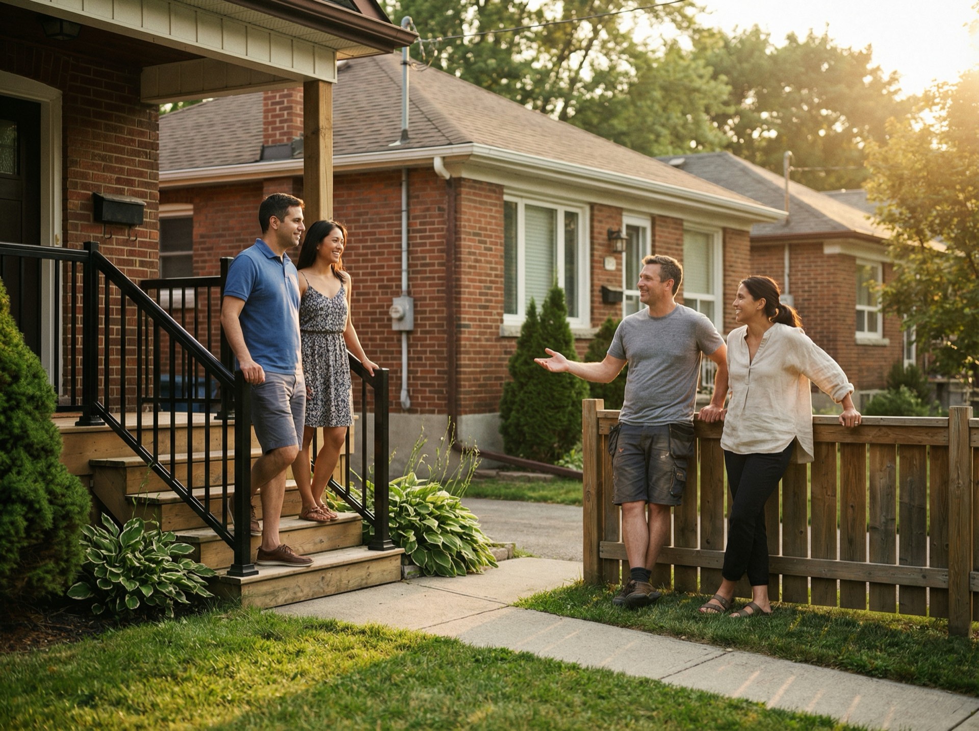 GTA neighbours discussing HVAC savings together